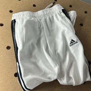 Adidas White Boys Track Sweatpants Aeroready 9-10y